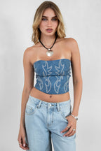 Beckee Embroidered Western Corset Top