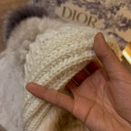 Dior Mink Knitted Patchwork Fur Ball Fur Hat #334275