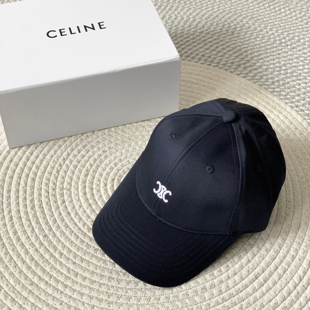 Celine Men Women Fashion Vintage Cowboy Letter Embroidery Baseball Cap Blue Casual Duck Hat #75689