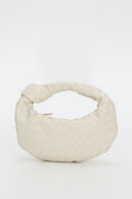 Montreal Woven Crescent Bag Ivory