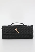 Yvette Woven Envelope Purse Black