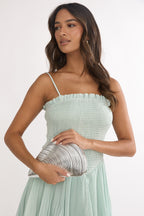 Shandra Shell Clutch Silver