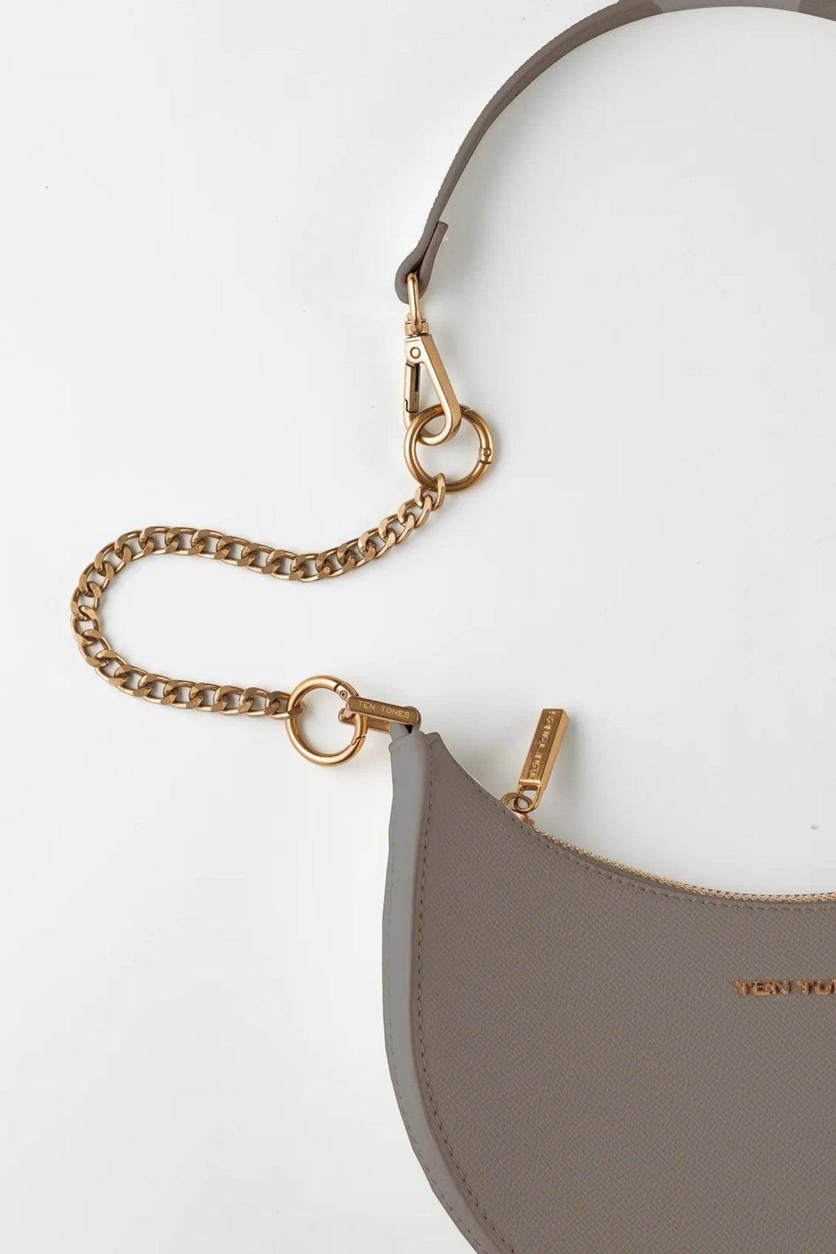 TEN TONES Grayson Moon Bag Beige