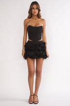 Alyra Structured Corset Top Black