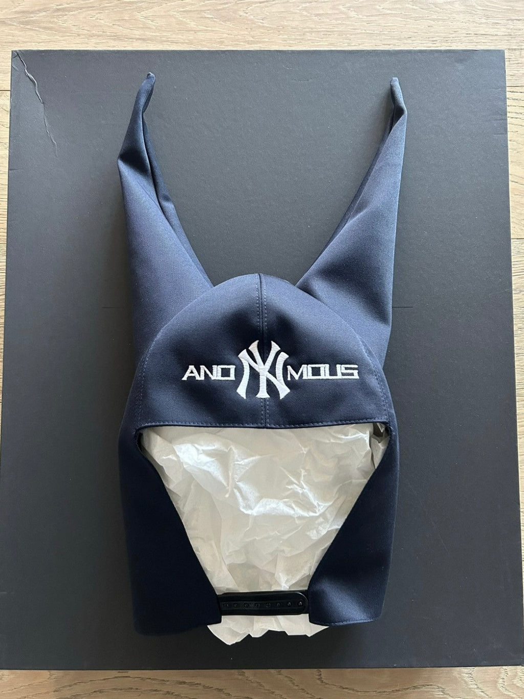 Anonymous Club Shayne Oliver 0pium New York Ny Devil's Horns Cap Playboicarti Same Men's Women's High Street Trend Hip-hop Punk Style Pointy Hat Embroidered Letters Hats Fashion Cap Ngvp #1336