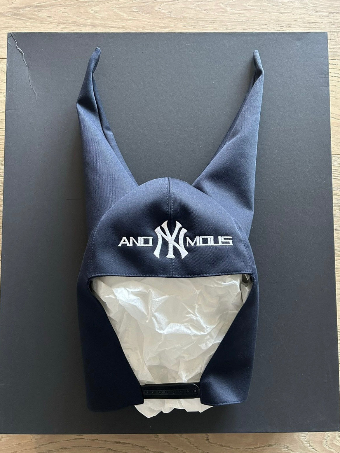 Anonymous Club Shayne Oliver 0pium New York Ny Devil's Horns Cap Playboicarti Same Men's Women's High Street Trend Hip-hop Punk Style Pointy Hat Embroidered Letters Hats Fashion Cap Ngvp #1336