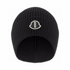 Moncle X Rickowen Men's and Women's Black Cashmere Pompom Hat Cap #97923