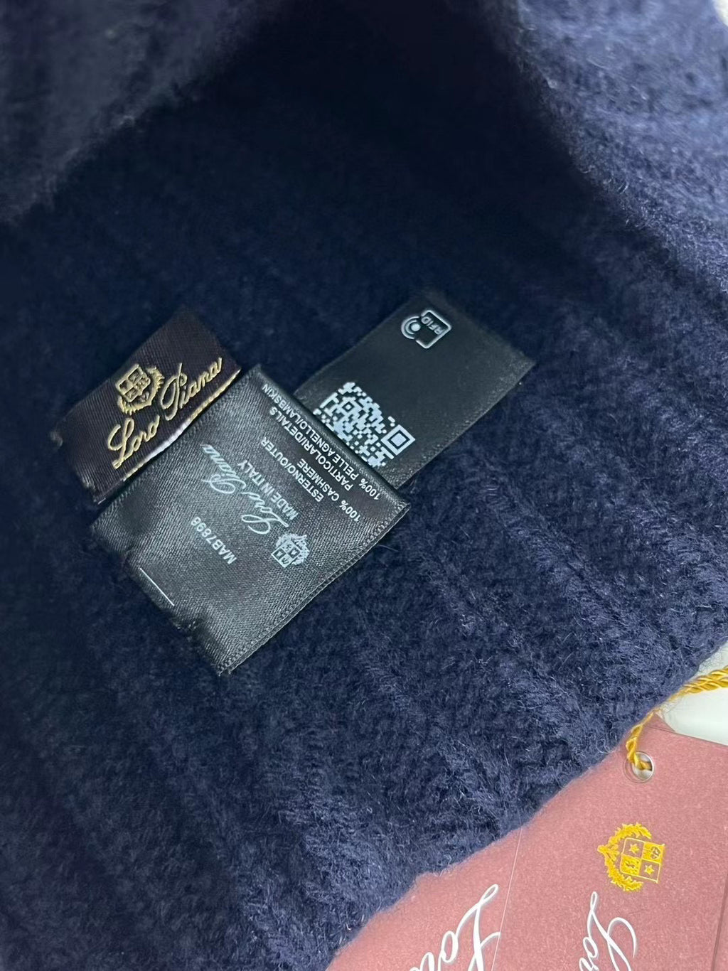 Loro Piana Cashmere Knit Hat Scarf Set #6664