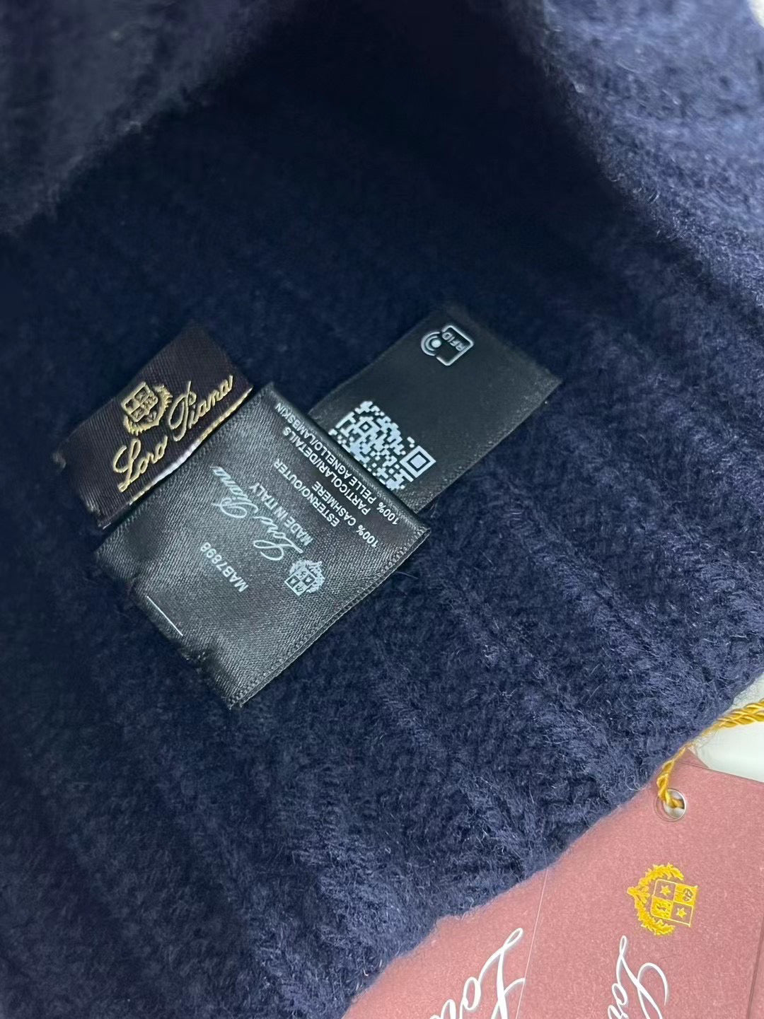 Loro Piana Cashmere Knit Hat Scarf Set #6664