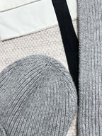 Chanel Women's Winter Graffiti Pattern Letter Print Solid Color Wool Hat Scarf Cap #73621