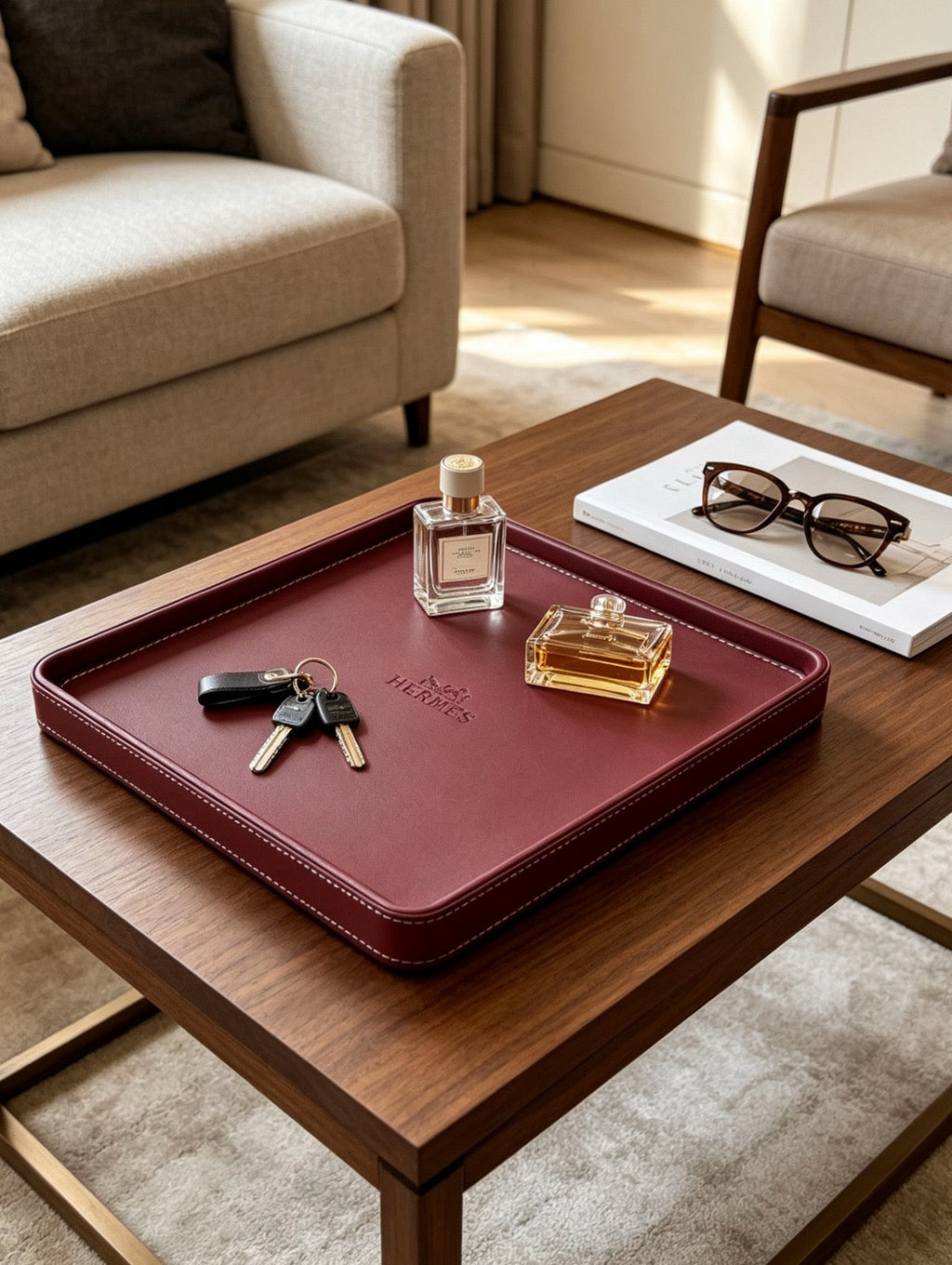 Leather Valet Tray Gift Set