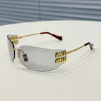 MiuMiu Men's And Women's Classic Minimalist Sunglasses That Perfectly Blend Simplicity And Fashion Featuring An Irregular Shape Design  Accessories Casual Glasses #78199