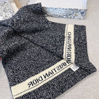 Dior WHITE Knitted Hat Scarf Two-Piece Set #21981