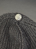 Chrome Hearts Sterling Silver Leather Embellished Cold Hat #333922