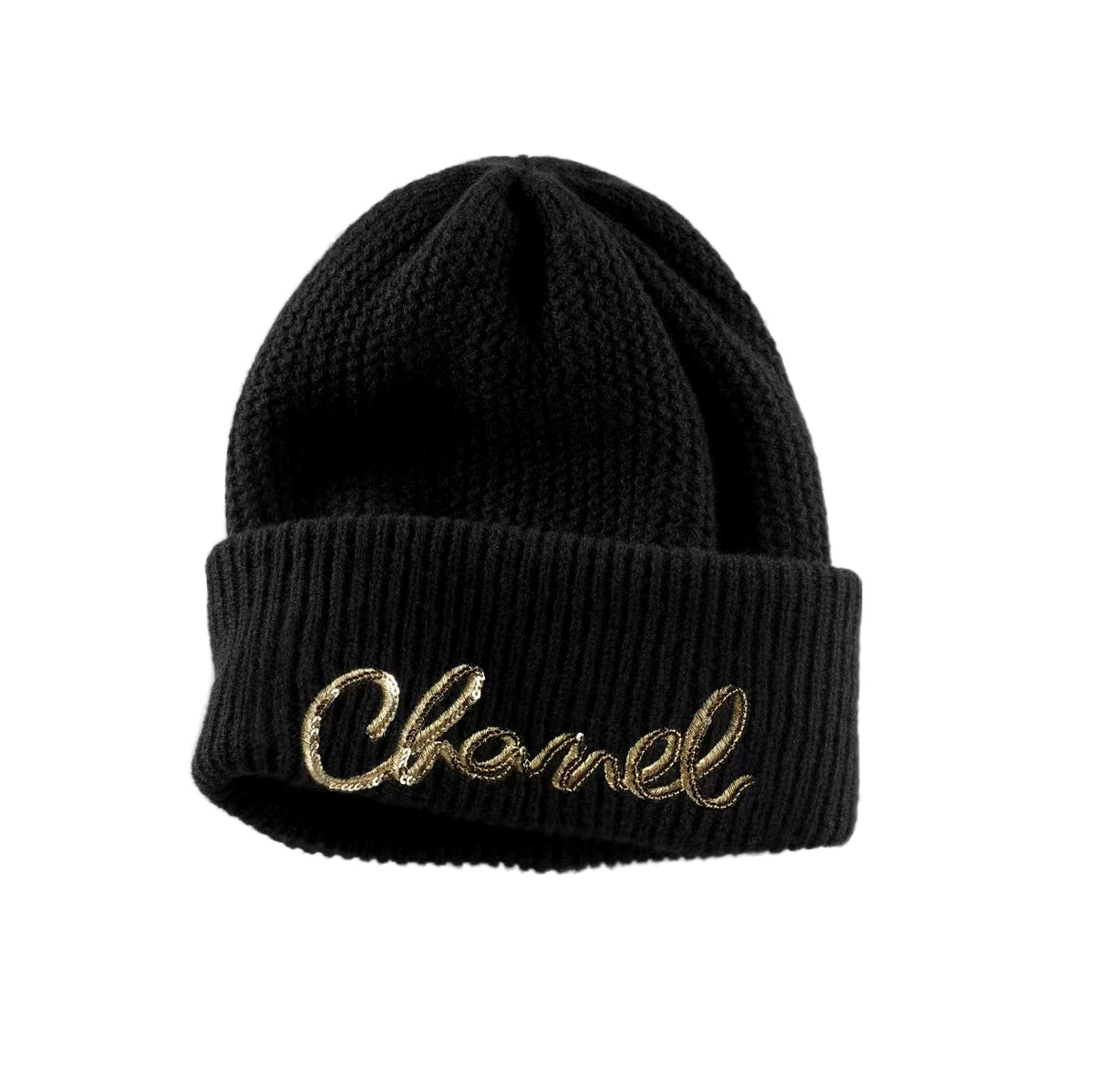 Chanel  Men's And Women's Fall/winter Fashion Casual Solid Color Knit Logo Thick Beanie Hat  Accessories #79339
