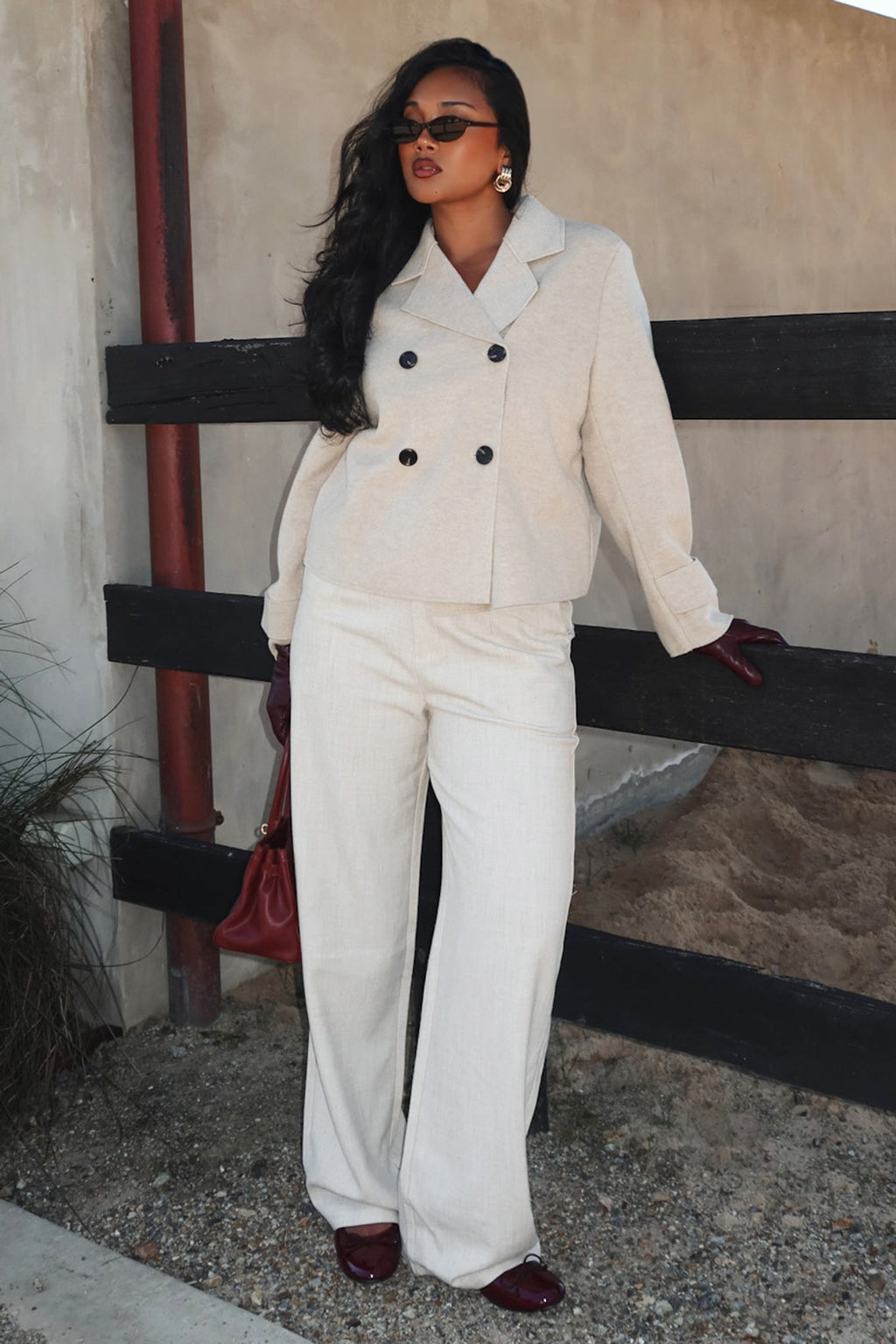 In Disguise Straight Leg Pocket Pants Oatmeal