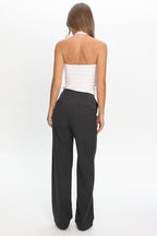 In Disguise Straight Leg Pocket Pants Charcoal