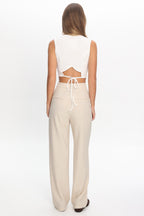 In Disguise Straight Leg Pocket Pants Oatmeal