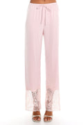 Rosanna Lace Trim Pants Dusty Pink