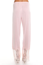 Rosanna Lace Trim Pants Dusty Pink