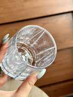 Maison Tumbler Cannage Transparent Crystal Glasses Set of 4