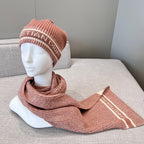 Dior WHITE Knitted Hat Scarf Two-Piece Set #21981