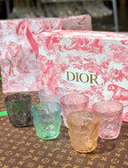 Iridescent Crystal Tumbler Glass Set 6 Pieces