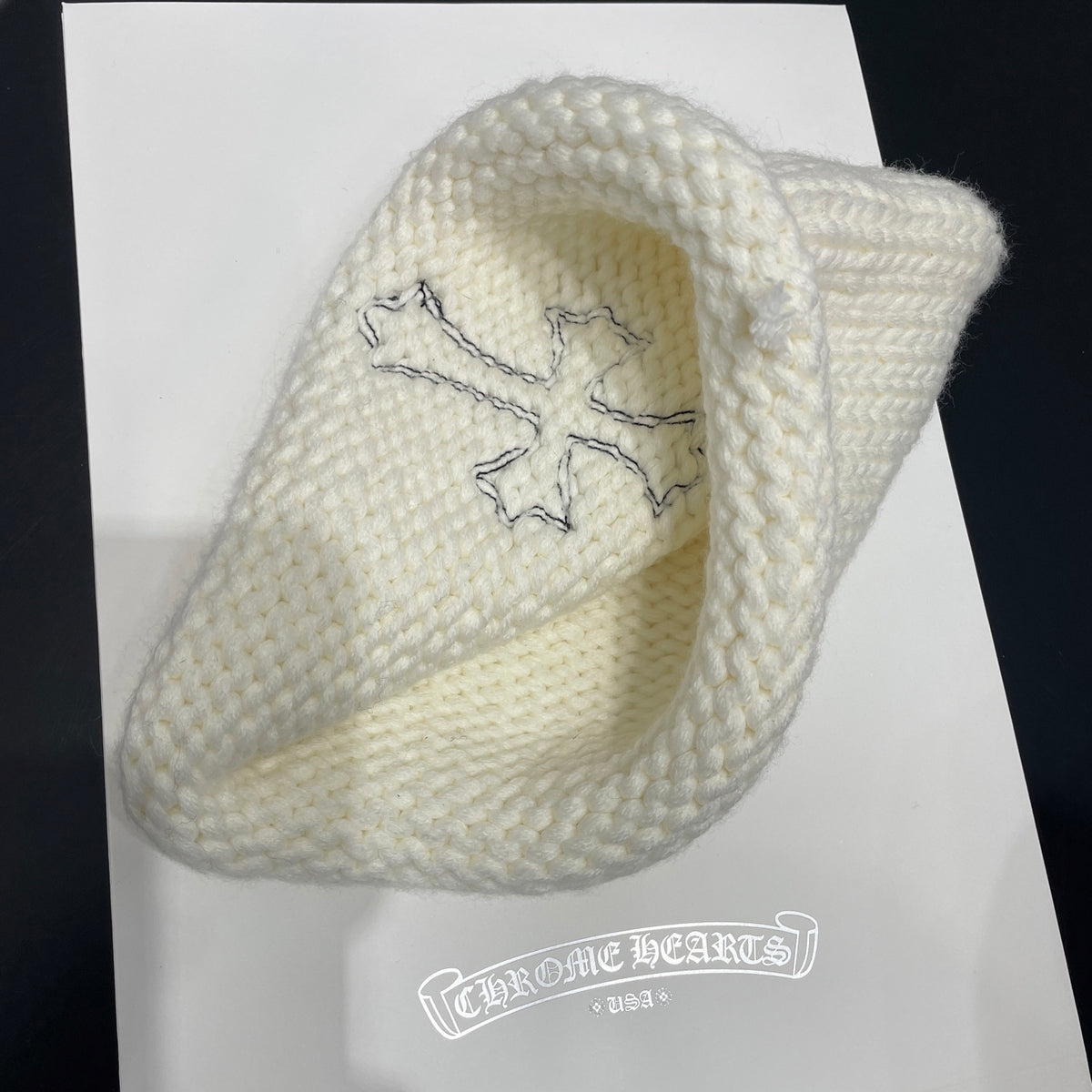 Chrome Hearts Leopard Leather Cross Silver Jewelry Cold Hat #334406