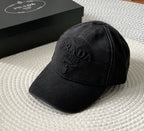 Prada Men's Women's Spring And Summer Solid Colour Logo Embroidery Baseball Cap Fashion High Street Casual Hundred Hat #76153