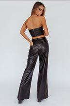 Coussin Faux Leather Pants Black