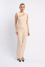 Rossana Long Knit Pants Oat