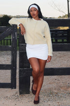 Aurore Scalloped Edge Knit Cardigan Butter