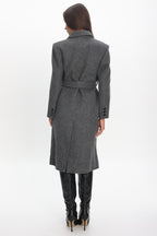 Luciana Waist Tie Trench Coat Grey