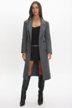 Luciana Waist Tie Trench Coat Grey