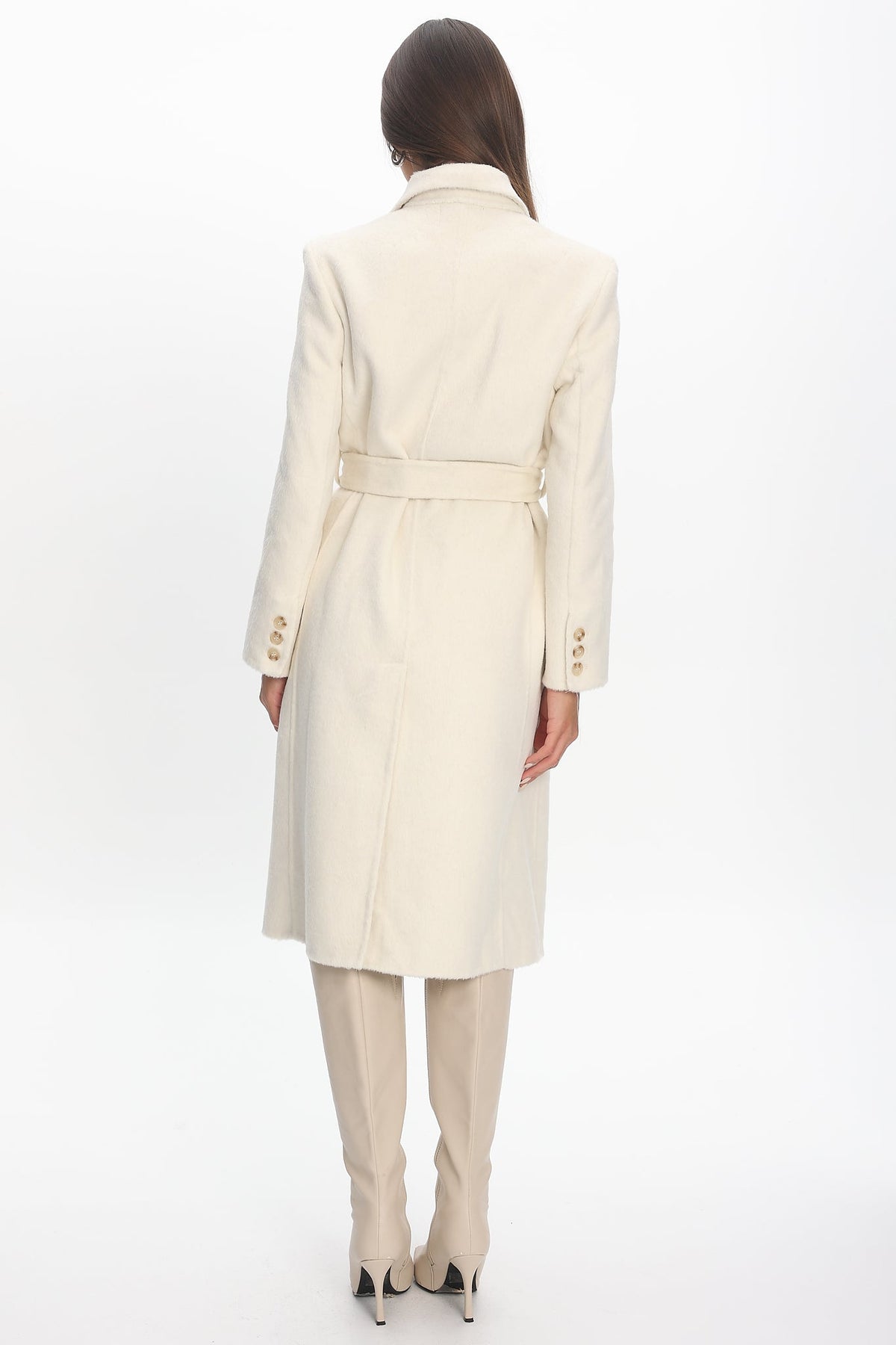 Luciana Waist Tie Trench Coat Oat