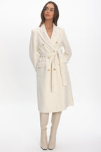 Luciana Waist Tie Trench Coat Oat