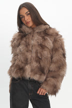 Moving On Faux Fur Coat Mocha