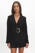 Calira Belted Blazer Black