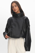 Bellarae High Neck Bomber Jacket Black