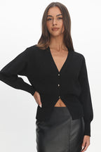 Nolana Buttoned Cardigan Black