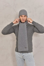 Loro Piana Cashmere Knit Hat Scarf Set #6664