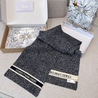 Dior WHITE Knitted Hat Scarf Two-Piece Set #21981