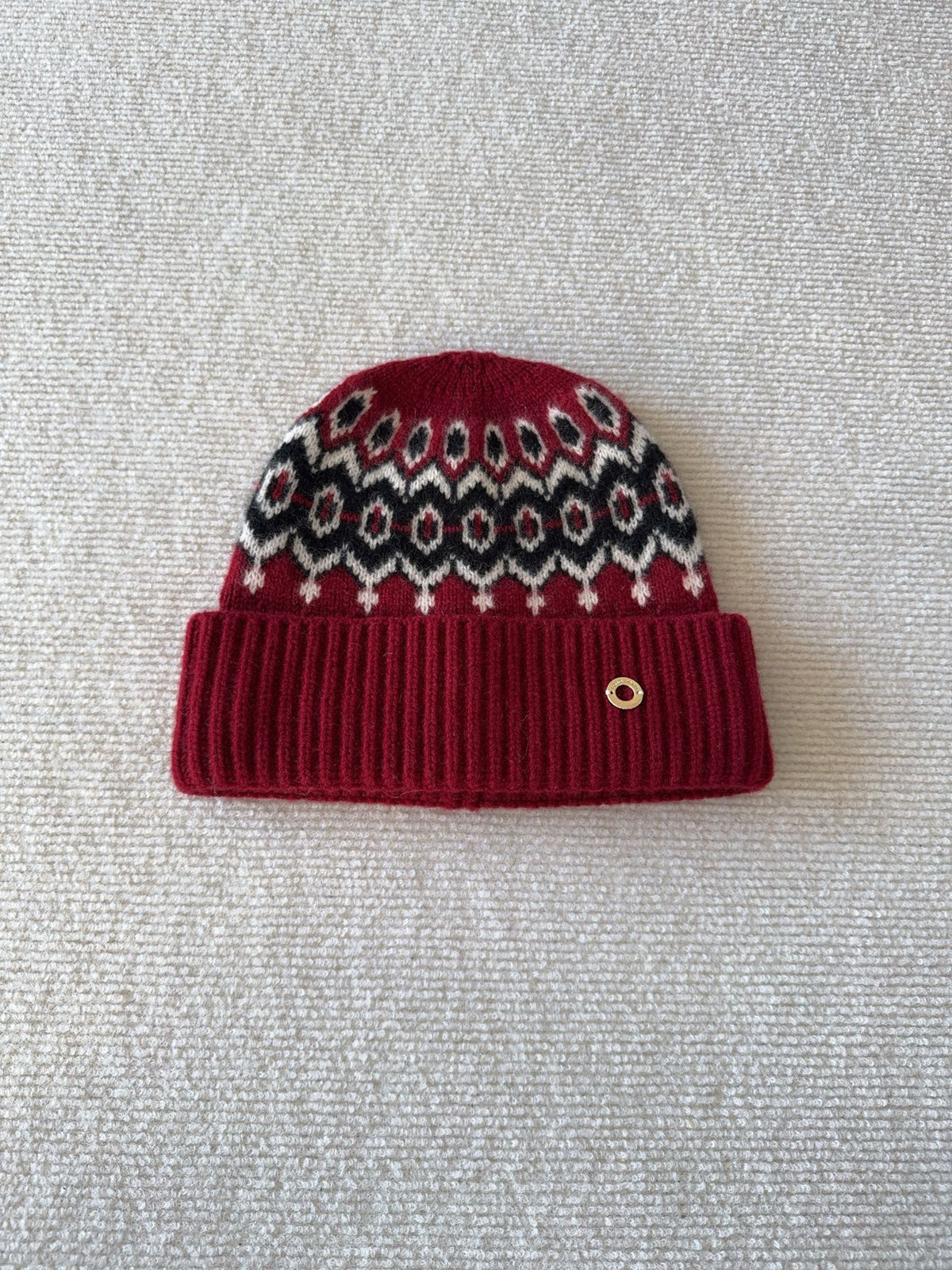 Loro Piana Vintage Jacquard Cashmere Hat #336663