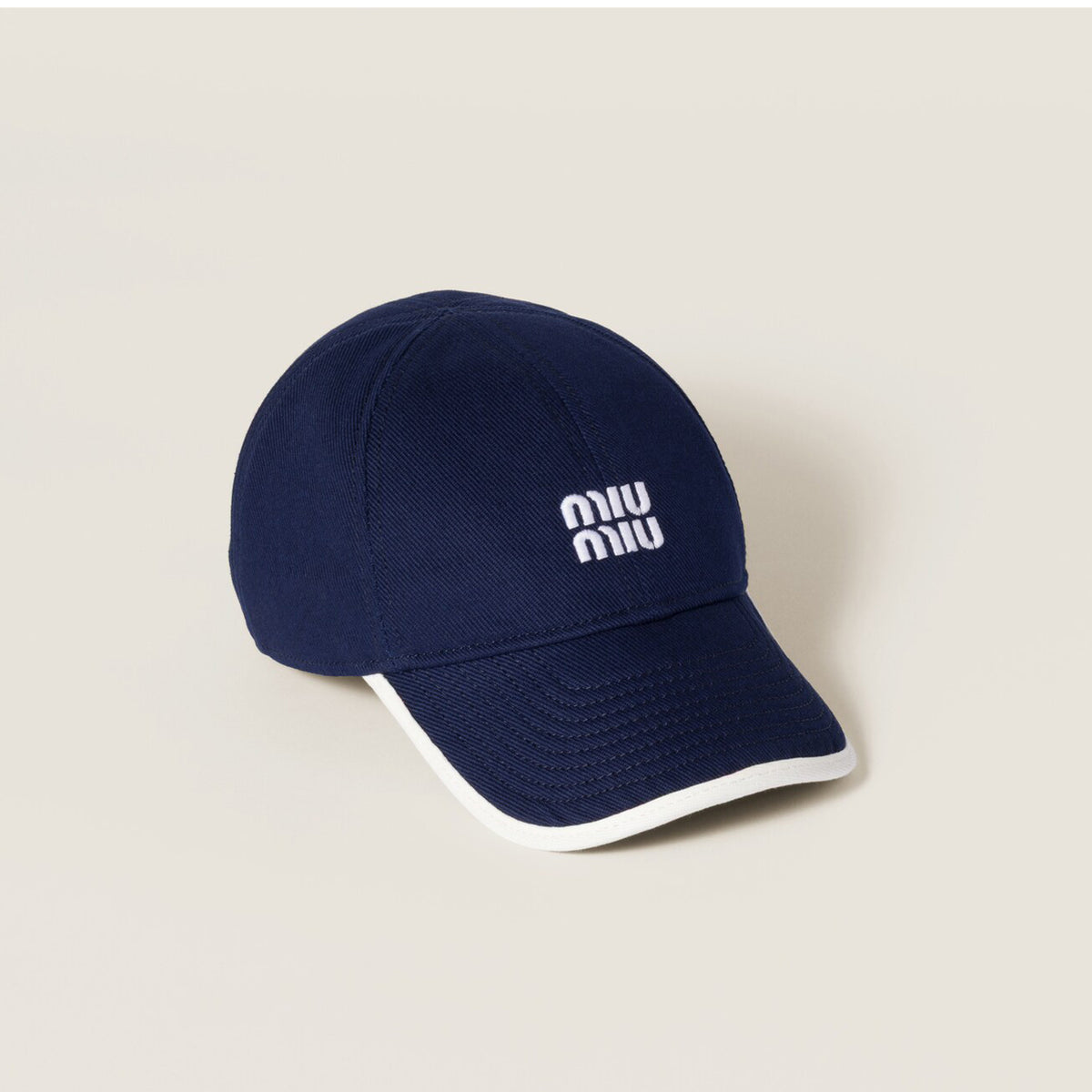 MiuMiu Men's and Women's Colorblocking Embroidered Lettered Duck Hat Cap #76438