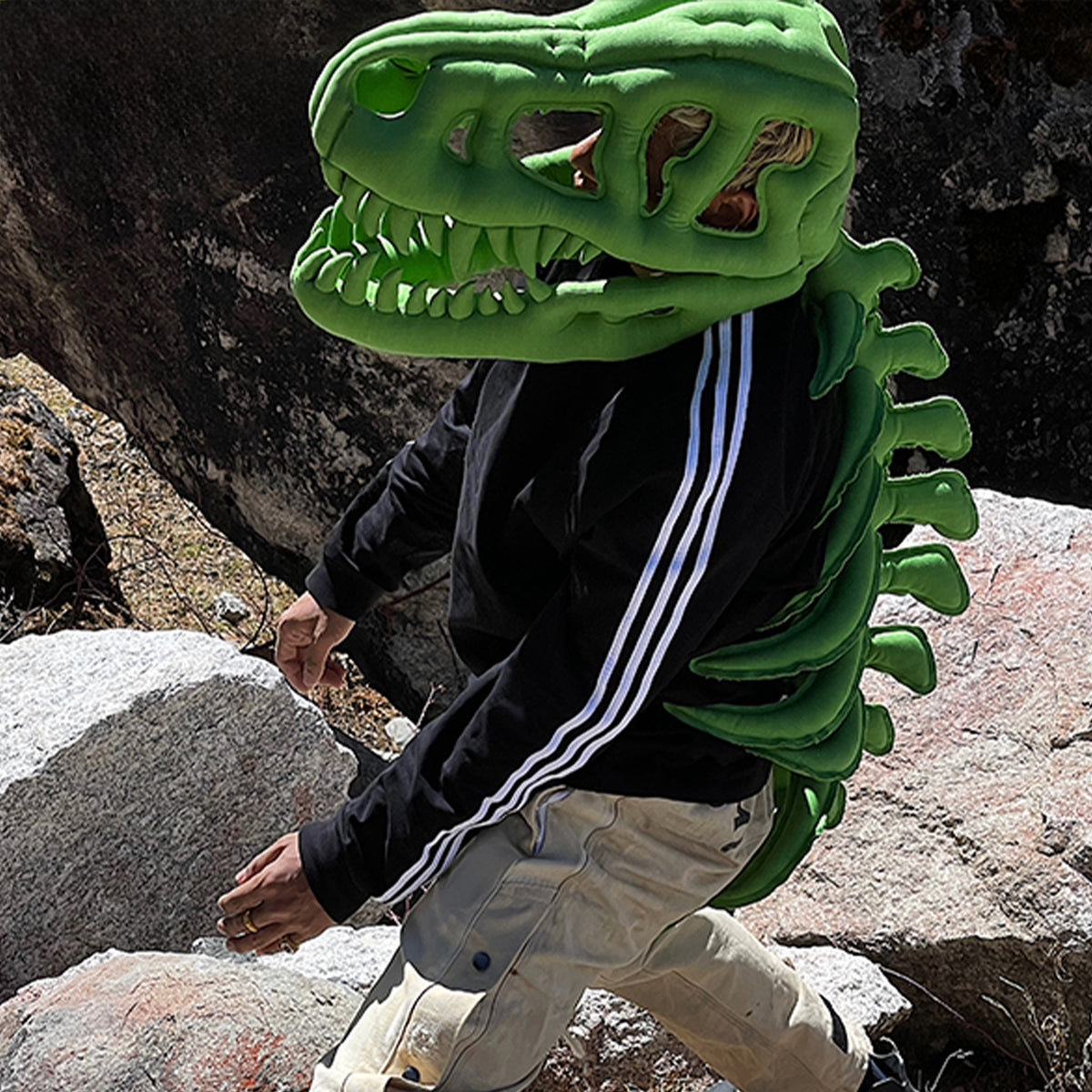 Rick Owens Tyrannosaurus Rex Toys Design Handmade Customized Green Dinosaur Hats Cool Gifts Artwork Home Decoration Ngvp #8761