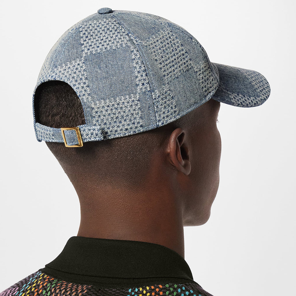 Louis Vuitton Damier Denim 3d Hat Checkered Color Block Fashion Casual Cool Versatile Baseball Hat #71284