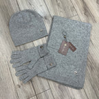 Loro Piana Men's And Women's Winter Fashion Casual Solid-Color Hat. Scarf. and Gloves Three Piece Set Accessories #78643