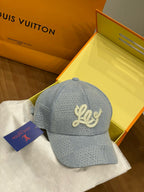 Louis Vuitton Men's And Women's Embroidered Printed Checkered Cotton Duckbill Cap Hat #77123