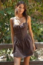 DARCY Stretch Poplin Mini Dress