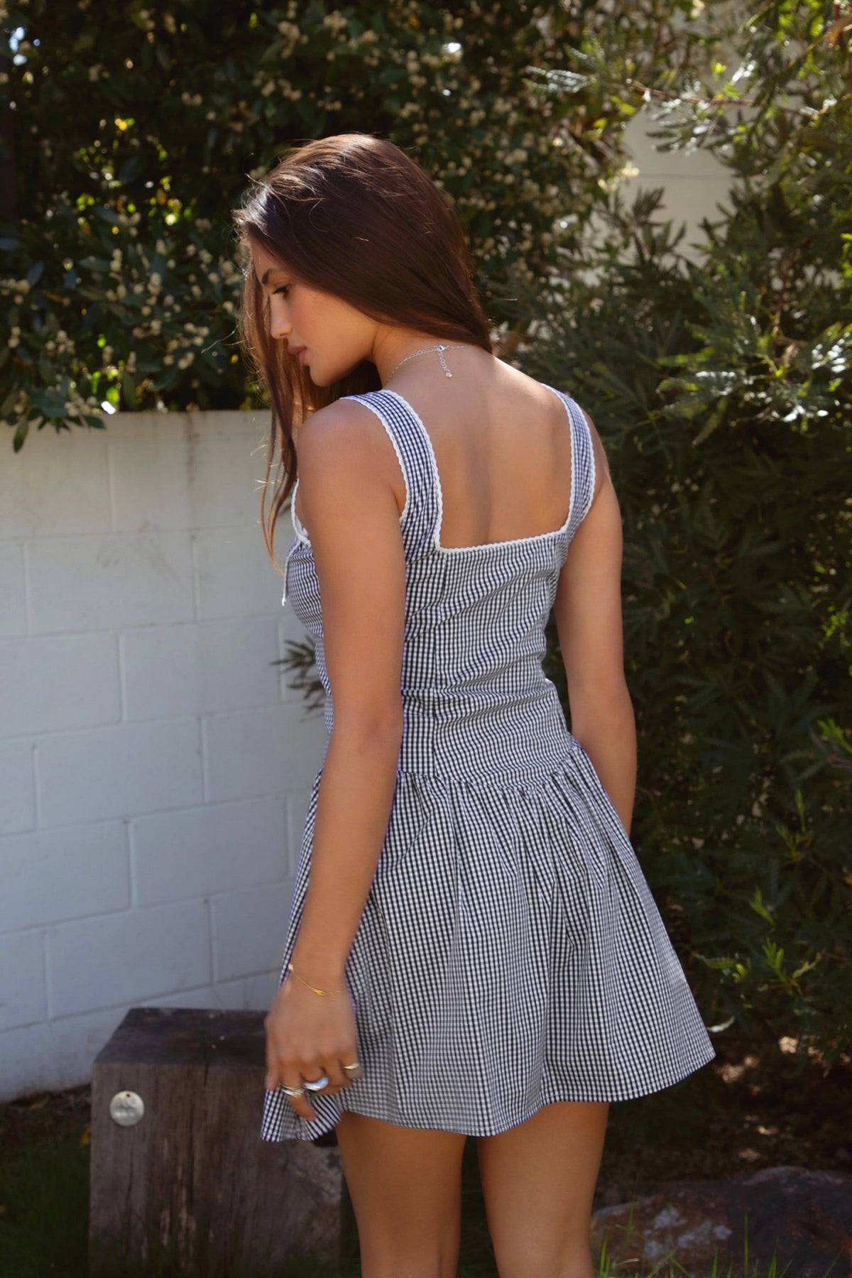 Dakota Gingham A-Line Mini Dress